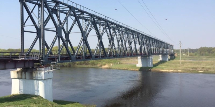 Железнодорожный мост через р. Березина на 36 км участка Жлобин-Калинковичи